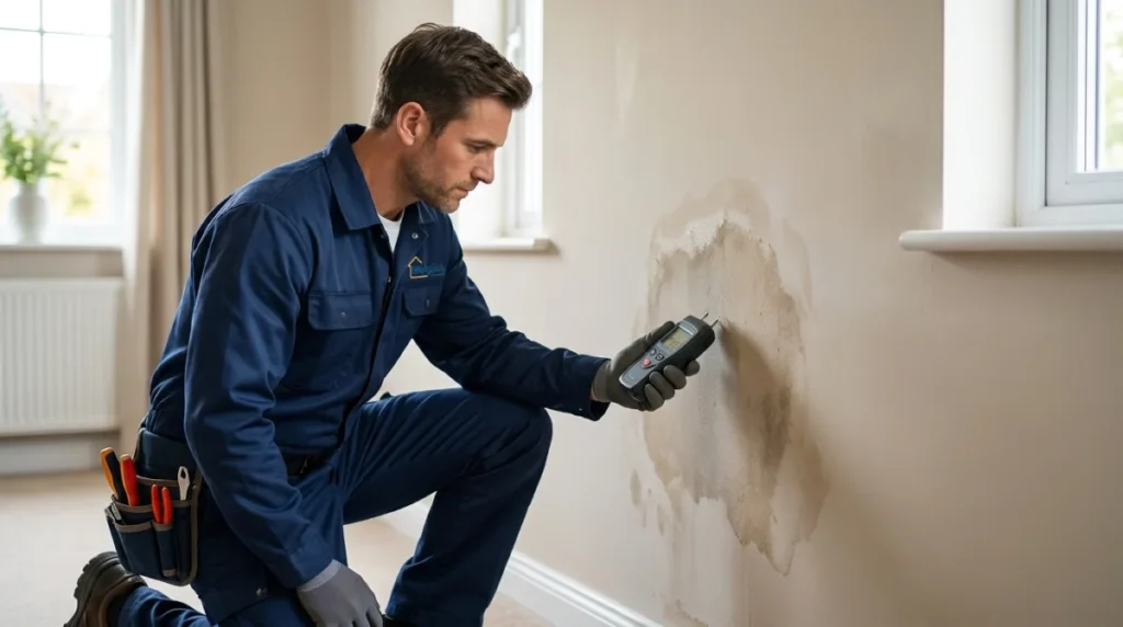 Rohrbruch erkennen: Erste Anzeichen in der Wand