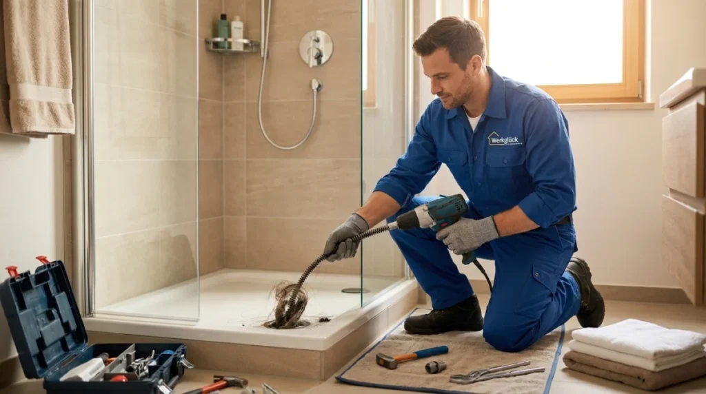 Dusche verstopft: So entfernen Sie Haarknäuel