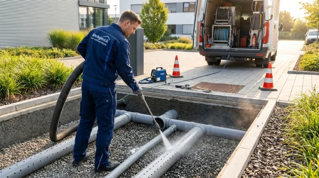 Reinigung von Rigolen und Versickerungsanlagen